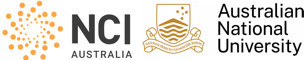 Logos for NCI and ANU